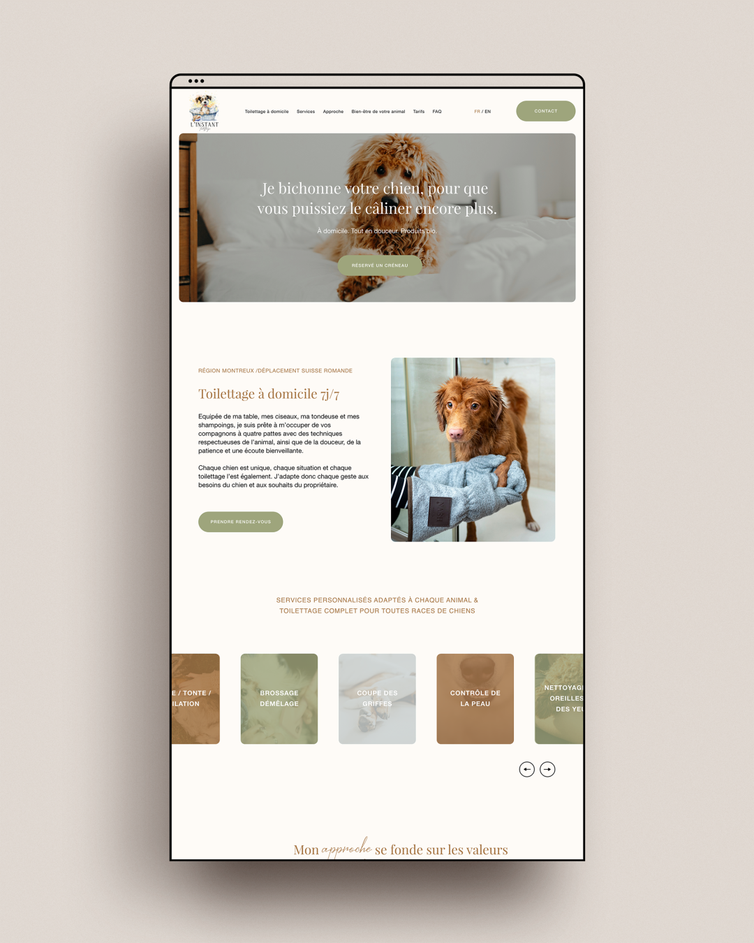 InstantToilettage_web_MDT Branding & maquette de site internet pour L'Instant Toilettage