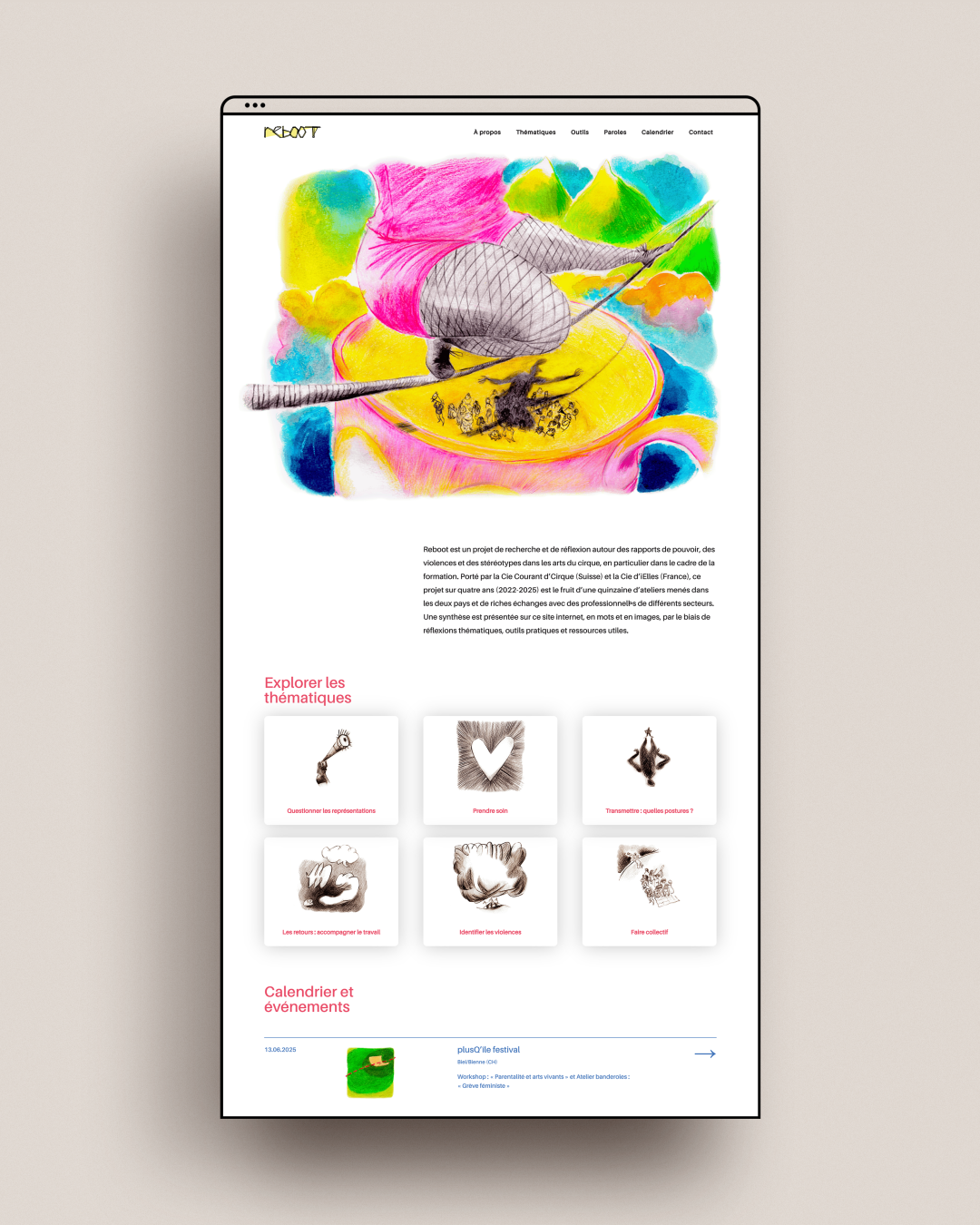 reboot_ftzstudio Direction visuelle & création de site internet pour l'association Reboot